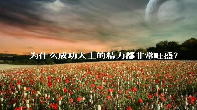 为什么成功人士的精力都非常旺盛？